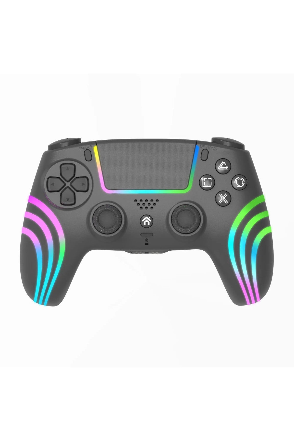 Playstation 4 Ve Pc İçin Rgb Led Kablosuz Kontrol Cihazı Siyah