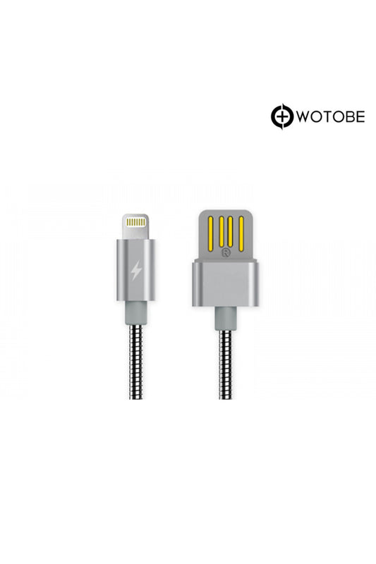 Apple Lightning Çelik Spiral Şarj Data Kablosu