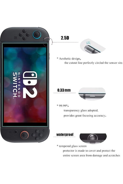 Switch 2 Temperli Cam Ekran Koruyucu 2li Paket (Switch 2)