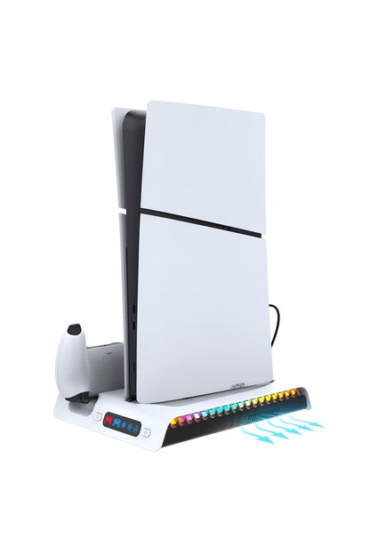 PS5 Pro/PS5 Slim Uyumlu RGB Şarj İstasyonlu Soğutucu Stand - PG-P5S006