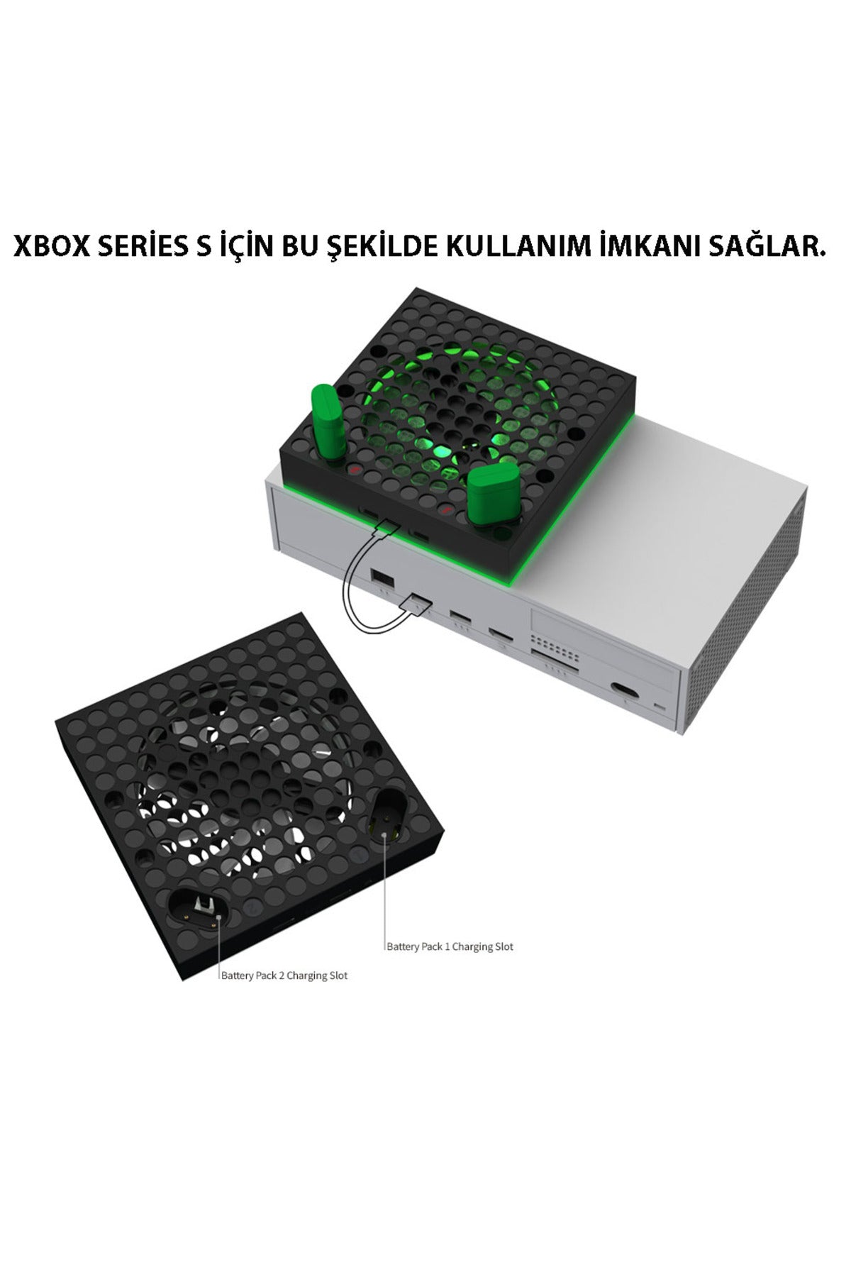 Tyx-3606 Xbox Series X 2 Adet 1200mah Pil Soğutucu Fan Ve Joystick Standlı Ünite