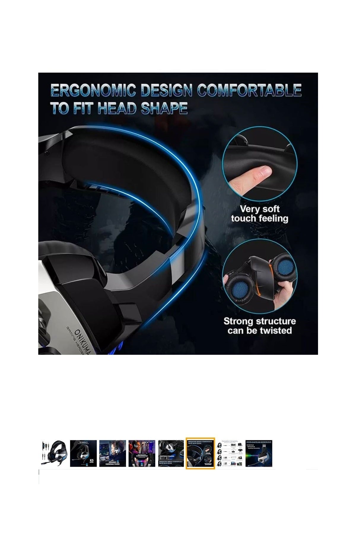 Professional Gaming Headset Onıkuma Siyah
