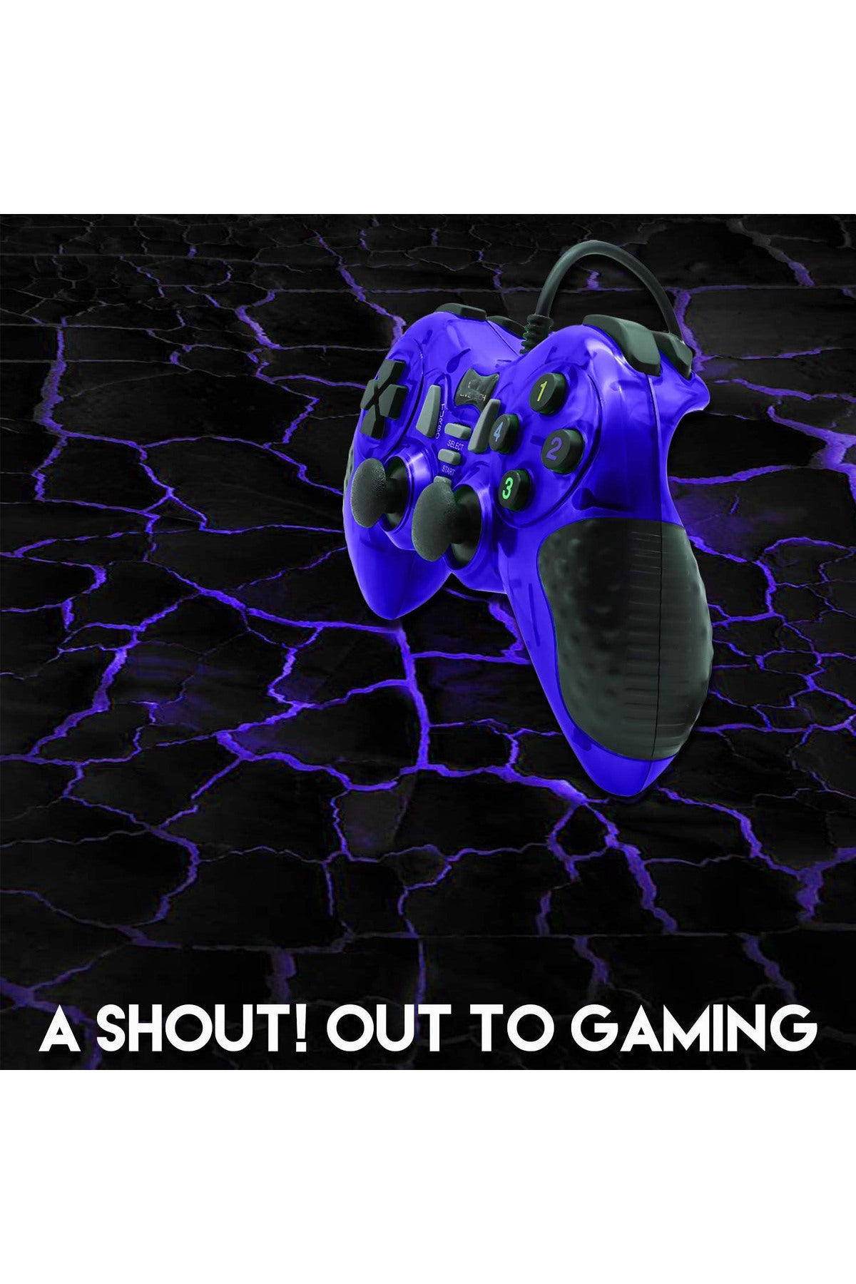 Pc Uyumlu Usb Dual Shock Titreşimli Joystick Oyun Kolu-cfl-2586 Mavi
