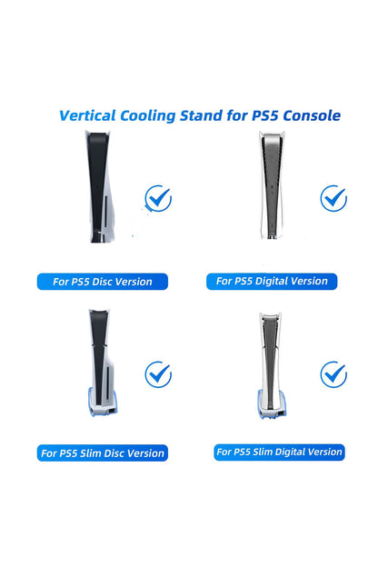 Tp5-3557 Ps5 Slim Ve Tüm Modeller İçin Multi Fonksiyon Soğutma Ve Şarj Ünitesi Uyumlu Siyah