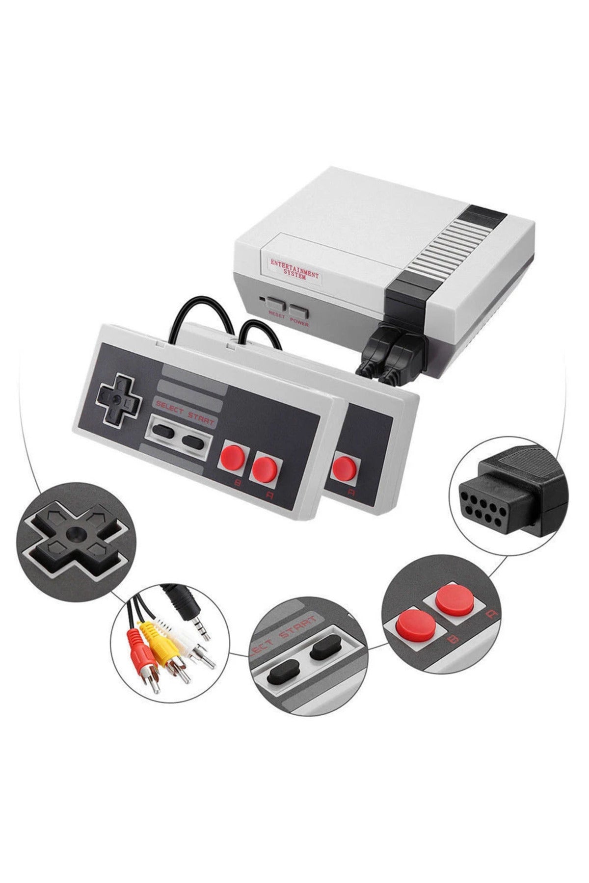 Retro Mini Tv 8 Bit 620 Oyunlu Klasik Oyun Konsolu Siyah