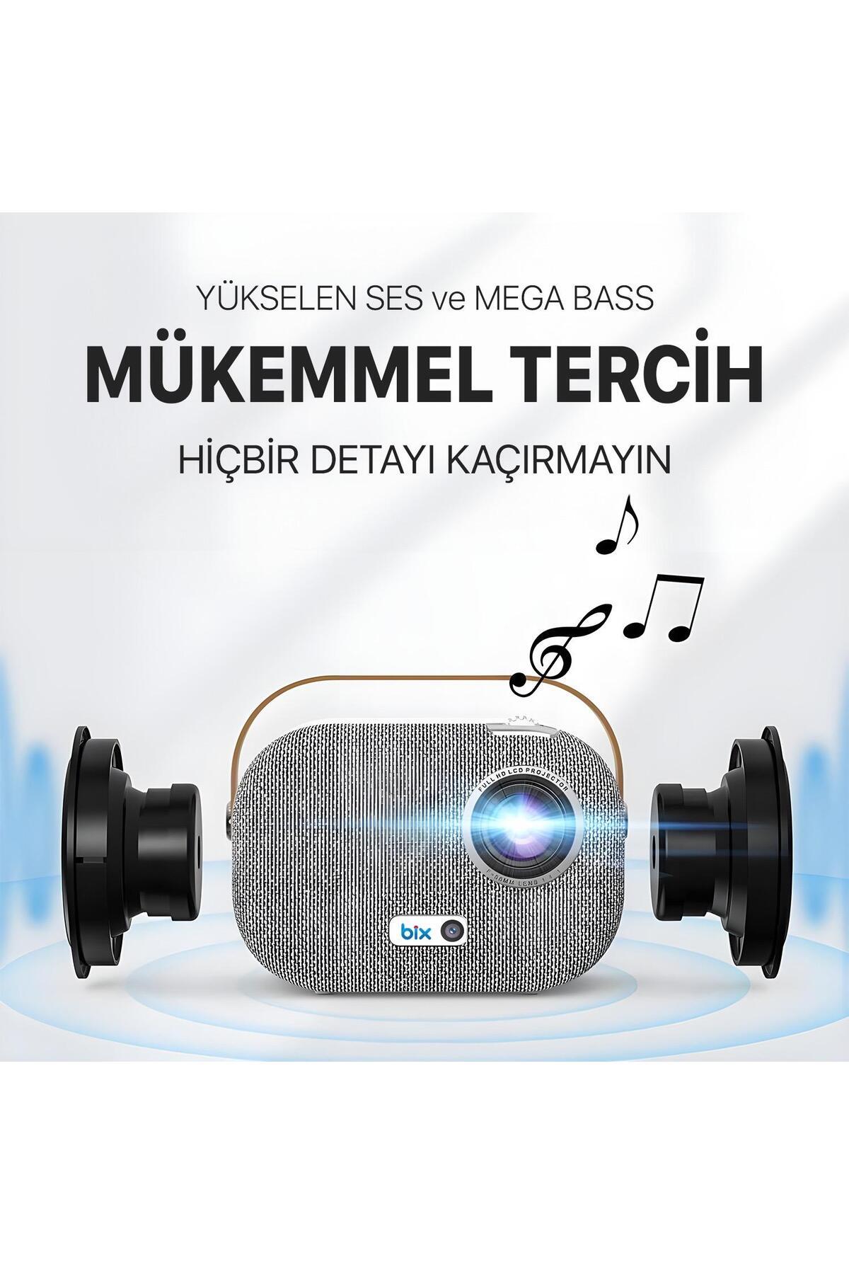 Vega Iı Android Projeksiyon Cihazı Full Hd 1920 1080 4k Desteği 200 Ansı Lümen Wifi Bluetooth Uyumlu