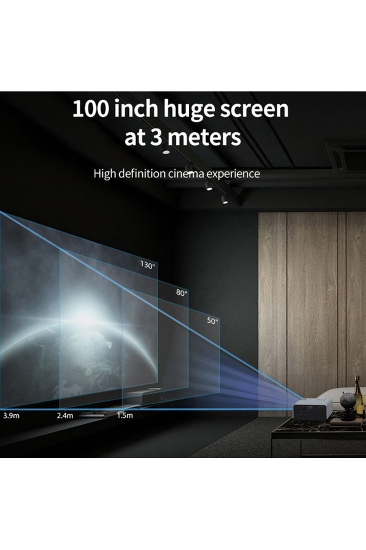 T01-a Akıllı Projektör Mini Profesyonel 4d Keystone Android Wifi 1080p 4k Led Projektör Ev Sineması