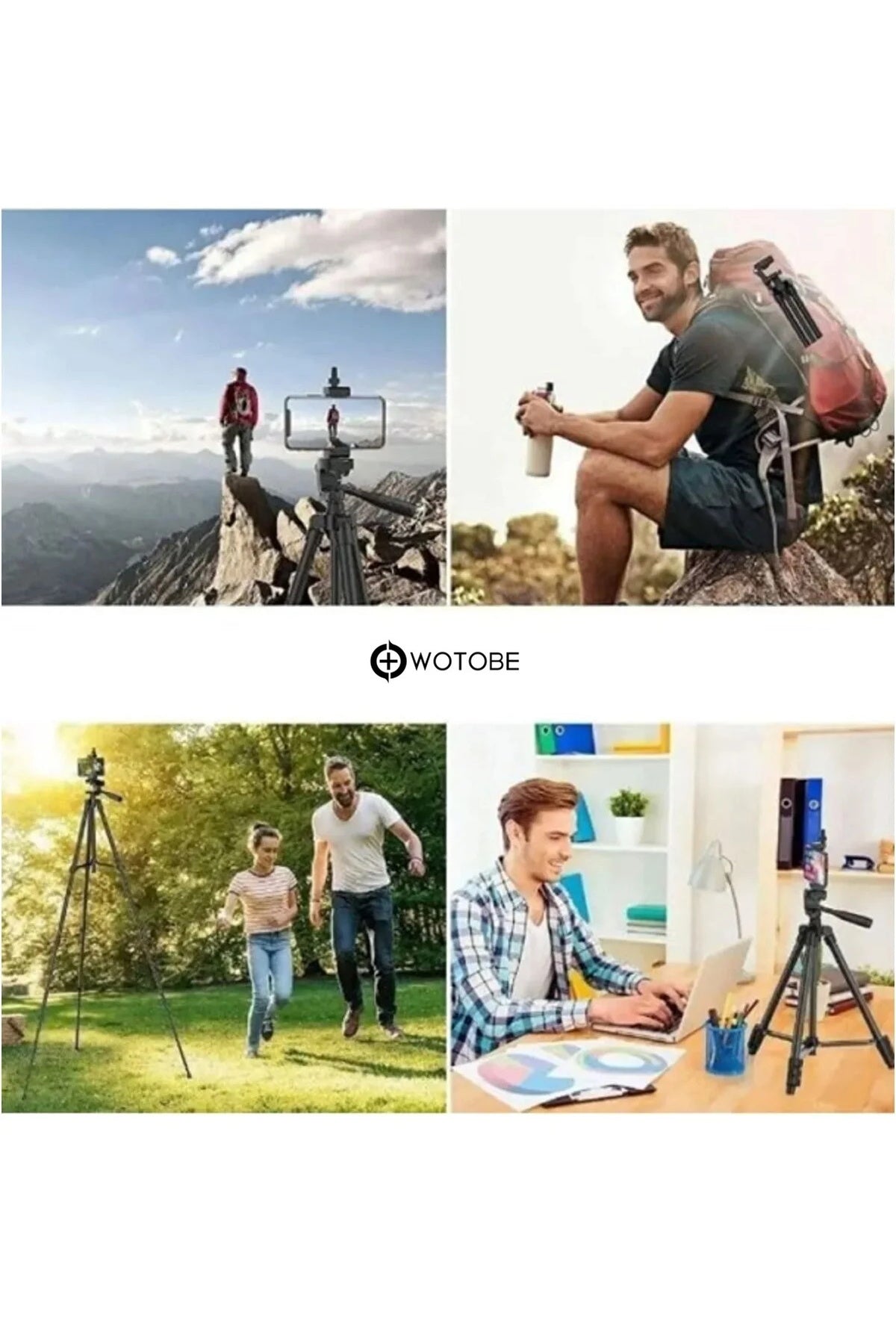 360 Derece Ayarlanabilir 1.36 Metre Kumandalı Telefon Kamera Uyumlu Sabitleyici Tripod