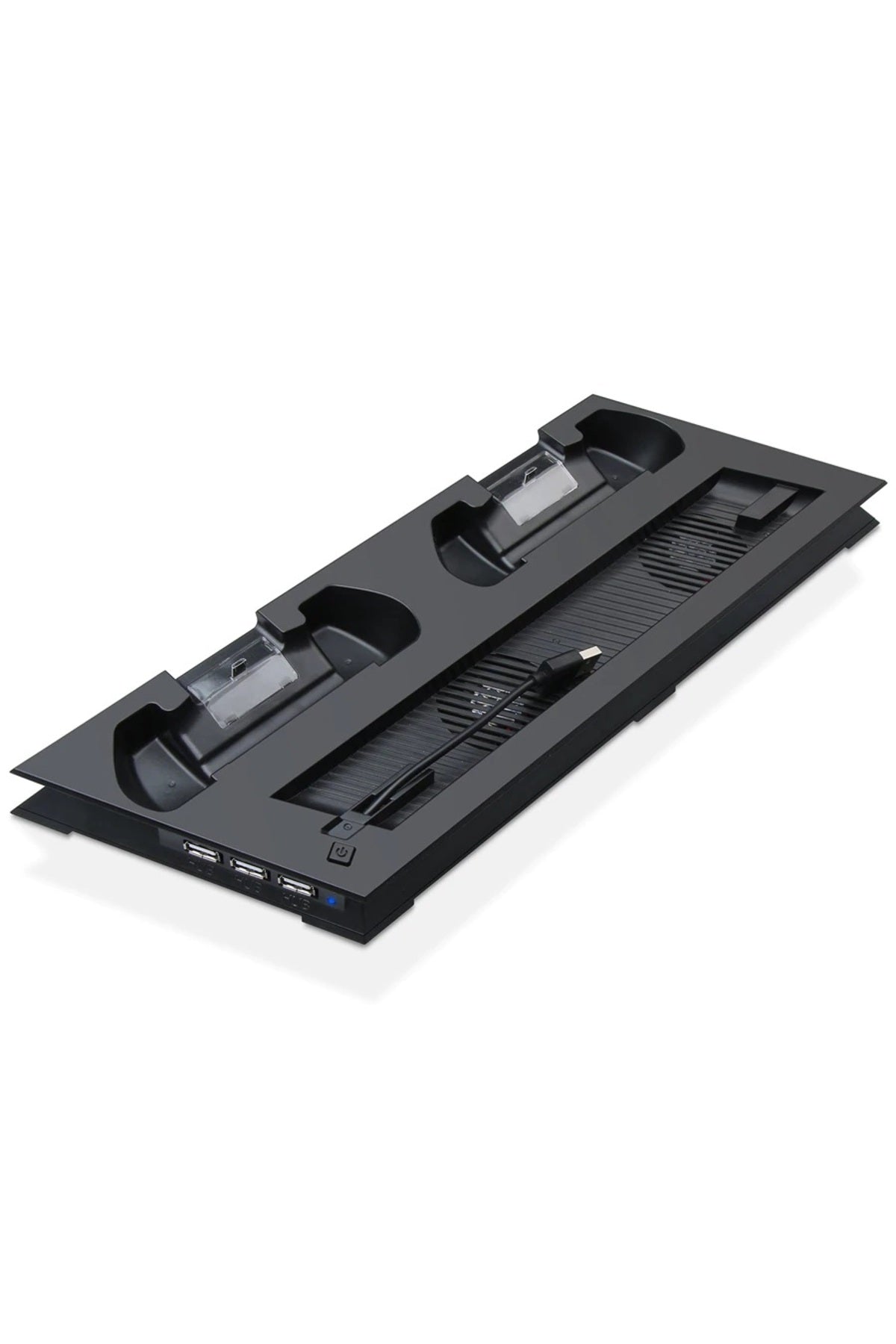 Ps4 Slim Multi Fonksiyonel Fanlı Ve Gamepad Şarjlı Stand Siyah