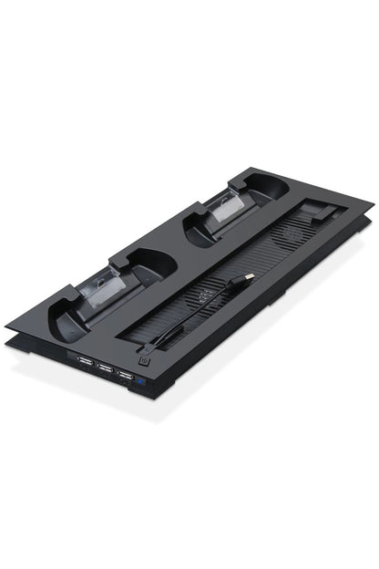 Ps4 Slim Multi Fonksiyonel Fanlı Ve Gamepad Şarjlı Stand Siyah