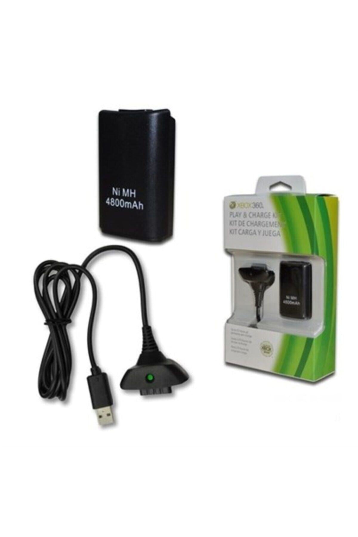 Knt-01 4800mah Xbox 360 Joystick Kol Batarya Şarj Kablosu