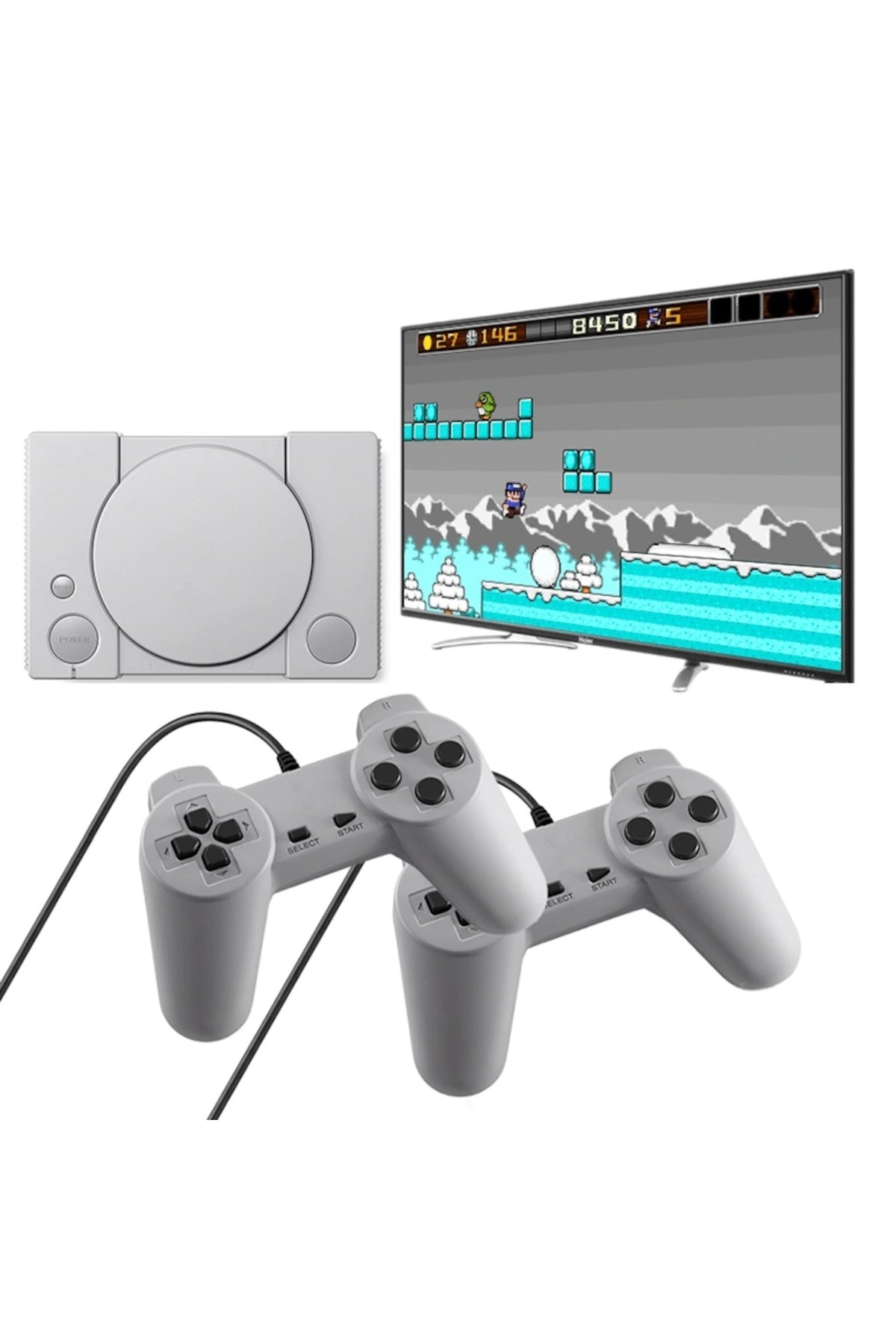 Classic Retro Mini Tv Game i 620 Oyunlu Siyah