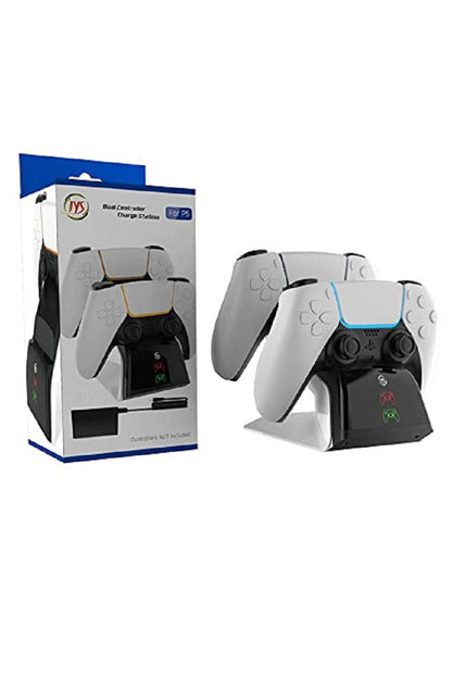 PS5 Dualsense /PS5 Slim/PS5 PRO Gamepad Hızlı Şarj İstasyonu Çift Kol Şarj Ünitesi AC Adaptörlü