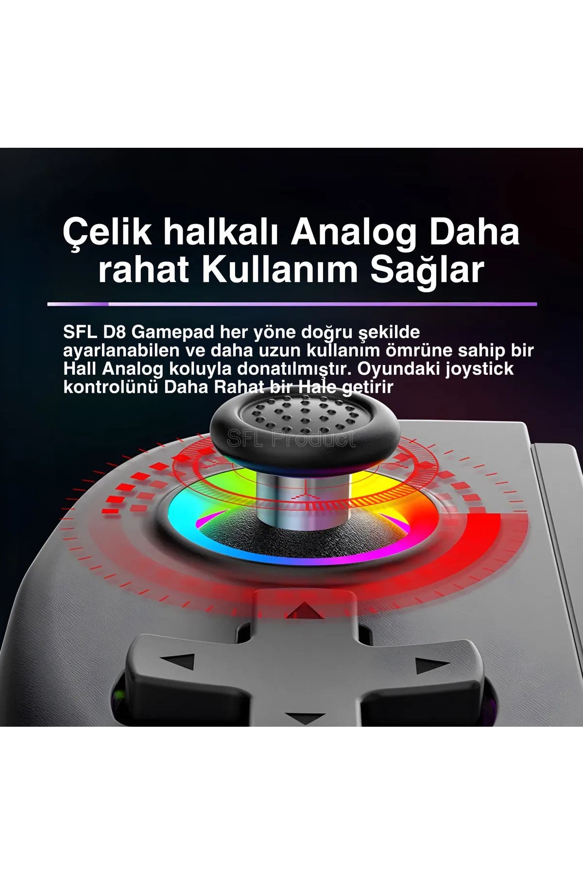 BSP-D8 Bluetooth 5.2 Android/Ios Tablet Telefon Uyumlu Mobil Telefon Tutucu Joystick Gamepad