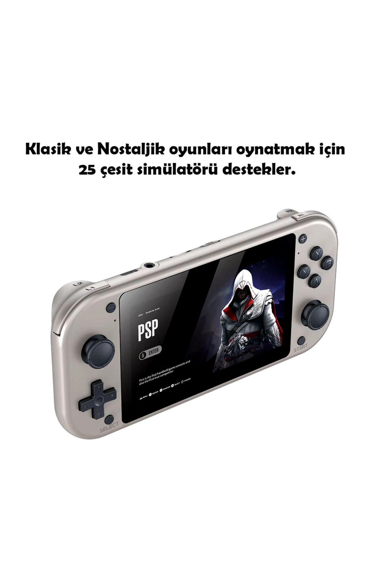 M17 4.3inç Psp Ve Playstation 1 Oyun Yüklü 10000+ Oyunlu Retro Arcade Oyun Konsolu Siyah