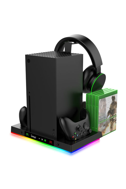 İpega Pg-xbx023s Xbox Series X Multi Fonksiyonel Rgb Işıklı Askılı Şarj İstasyonlu Soğutucu Stand