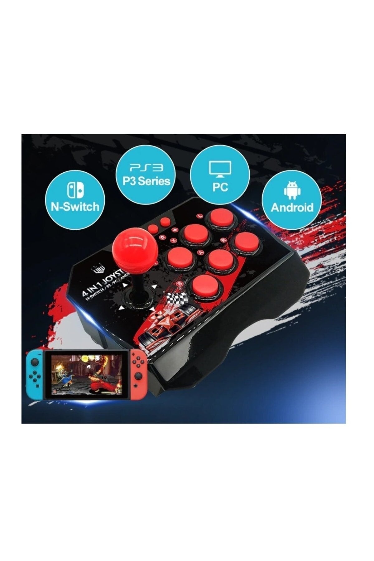 4in1 Tüm Konsollar Ile Uyumlu Arcade Joystick Tab