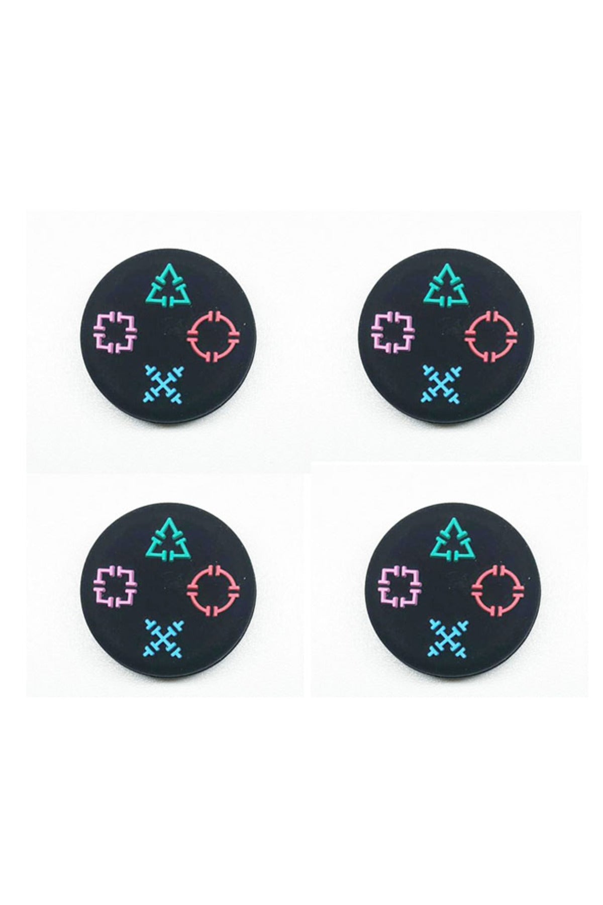 Desenli Sony Ps5/ps4/ps3 Analog Koruyucu Silikon Pad-geometri Desen