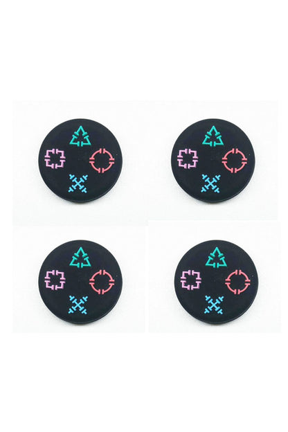 Desenli Sony Ps5/ps4/ps3 Analog Koruyucu Silikon Pad-geometri Desen
