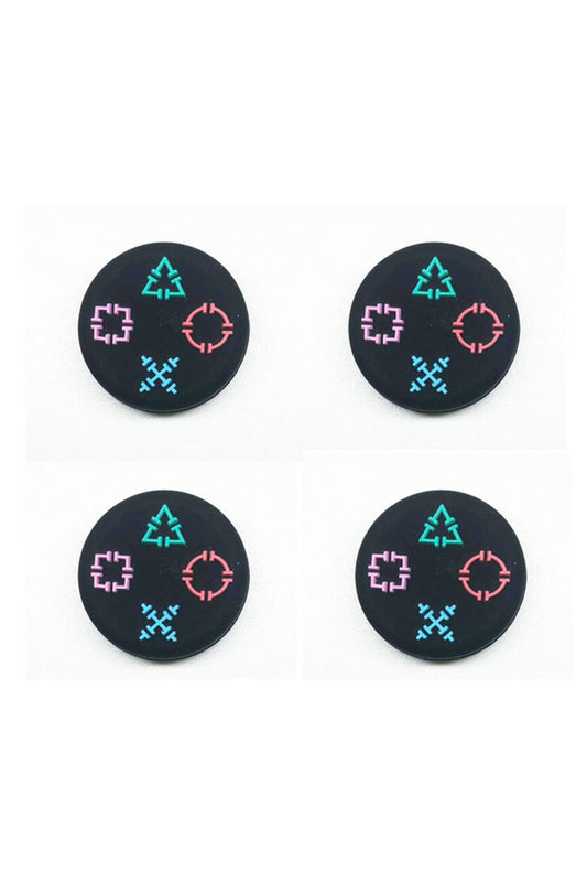Desenli Sony Ps5/ps4/ps3 Analog Koruyucu Silikon Pad-geometri Desen