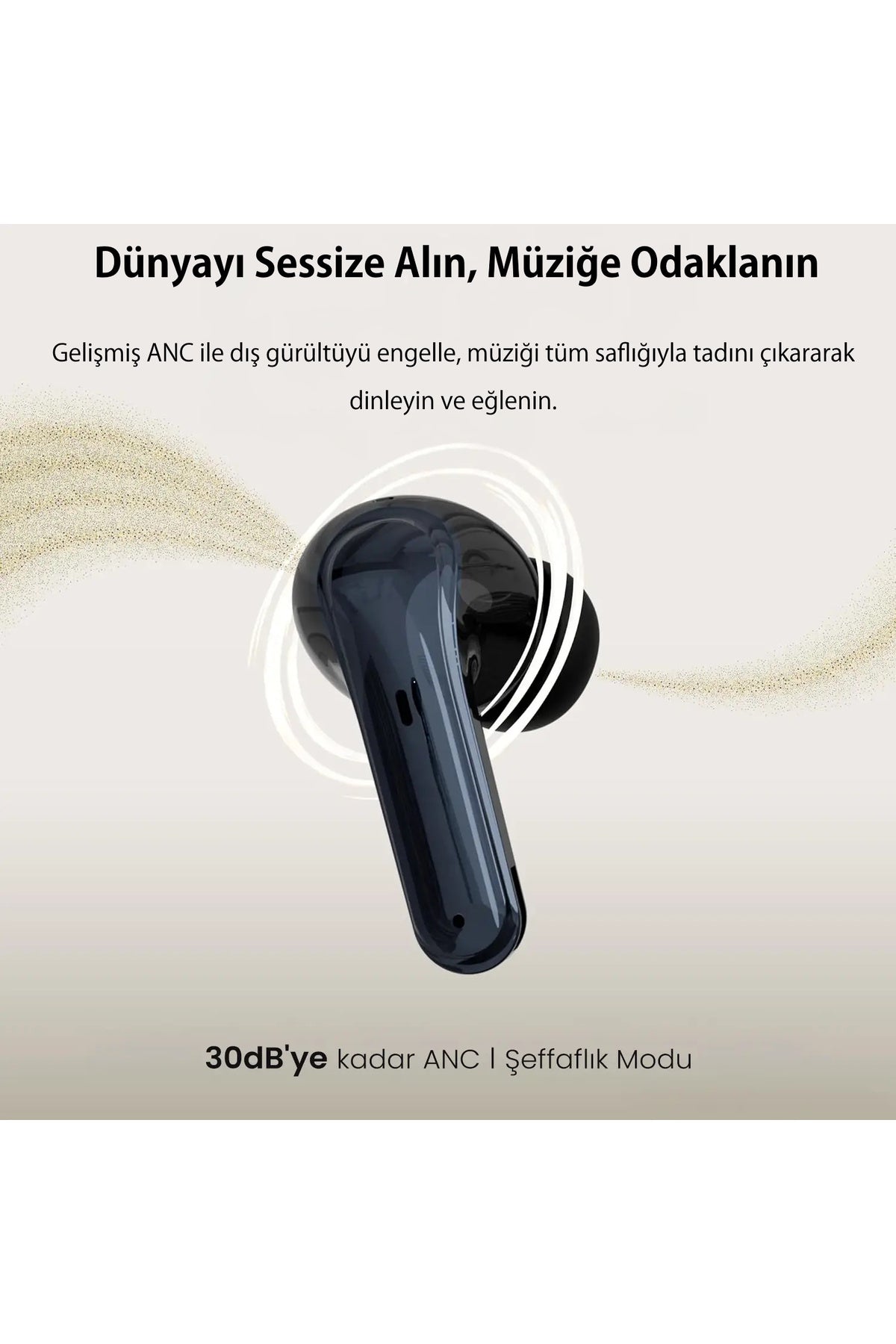 Dijital LED Ekranlı ANC/ENC Çift Gürültü Engellemeli Bluetooth 5.4 Kulak İçi Kulaklık - BTWX