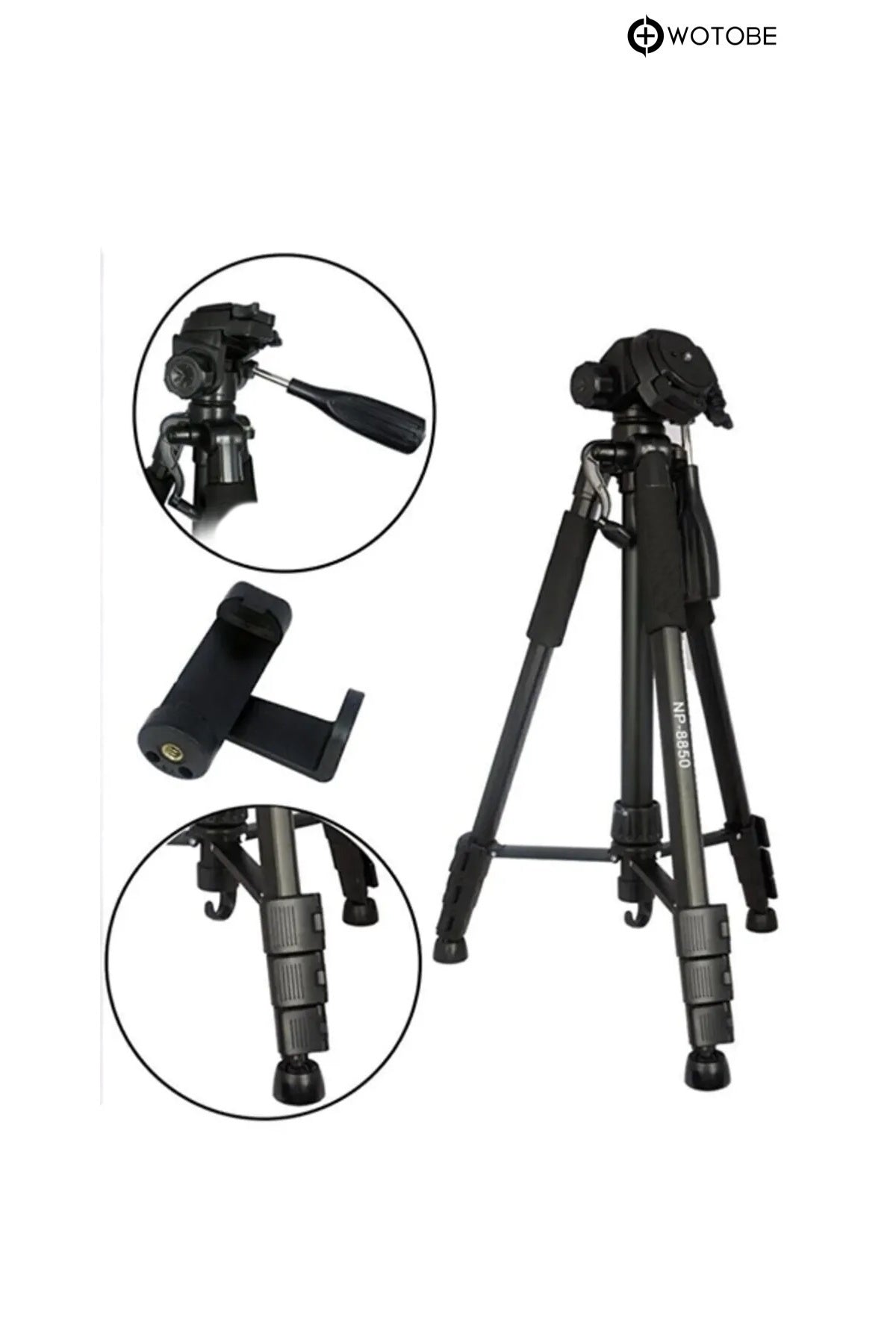 Çantalı Ayarlanabilir Profesyonel Telefon Kamera Sabitleyici Tripod