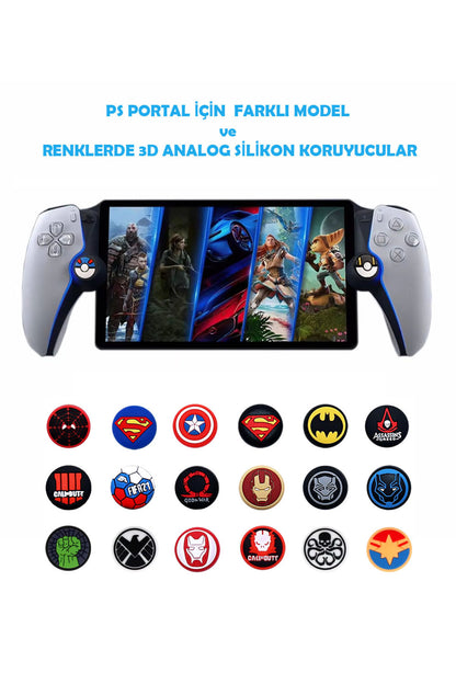 Sony Playstation Portal 3d Analog Koruyucu Silikon-2 Adet