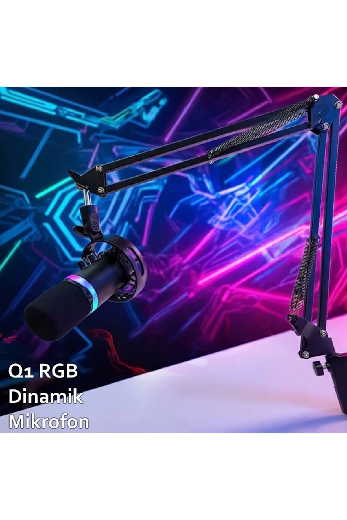 Q1 Dinamik RGB Podcast Mikrofon