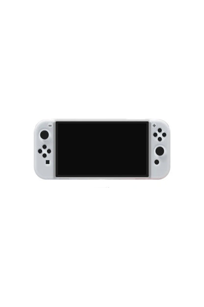 Nintendo Switch Oled El Destekli Grip Tasarımlı Koruyucu Silikon Kılıf Beyaz