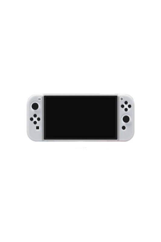 Nintendo Switch Oled El Destekli Grip Tasarımlı Koruyucu Silikon Kılıf Beyaz