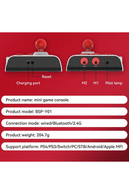 Taşınabilir Wireless Kablosuz Ps4 Ps3 Android Pc Uyumlu Turbo Retro Nostaljik Gamepad