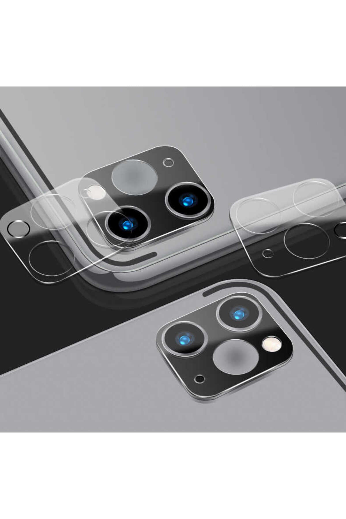 Apple Uyumlu iPad  Pro 12.9 2020 4.nesil Kamera Lens Koruyucu Cam Şeffaf