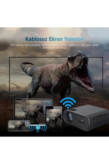 Vega III Android Projeksiyon Cihaz Full HD 1920×1080 4K Desteği 400 ANSI Lümen Wifi Bluetooth Uyumlu