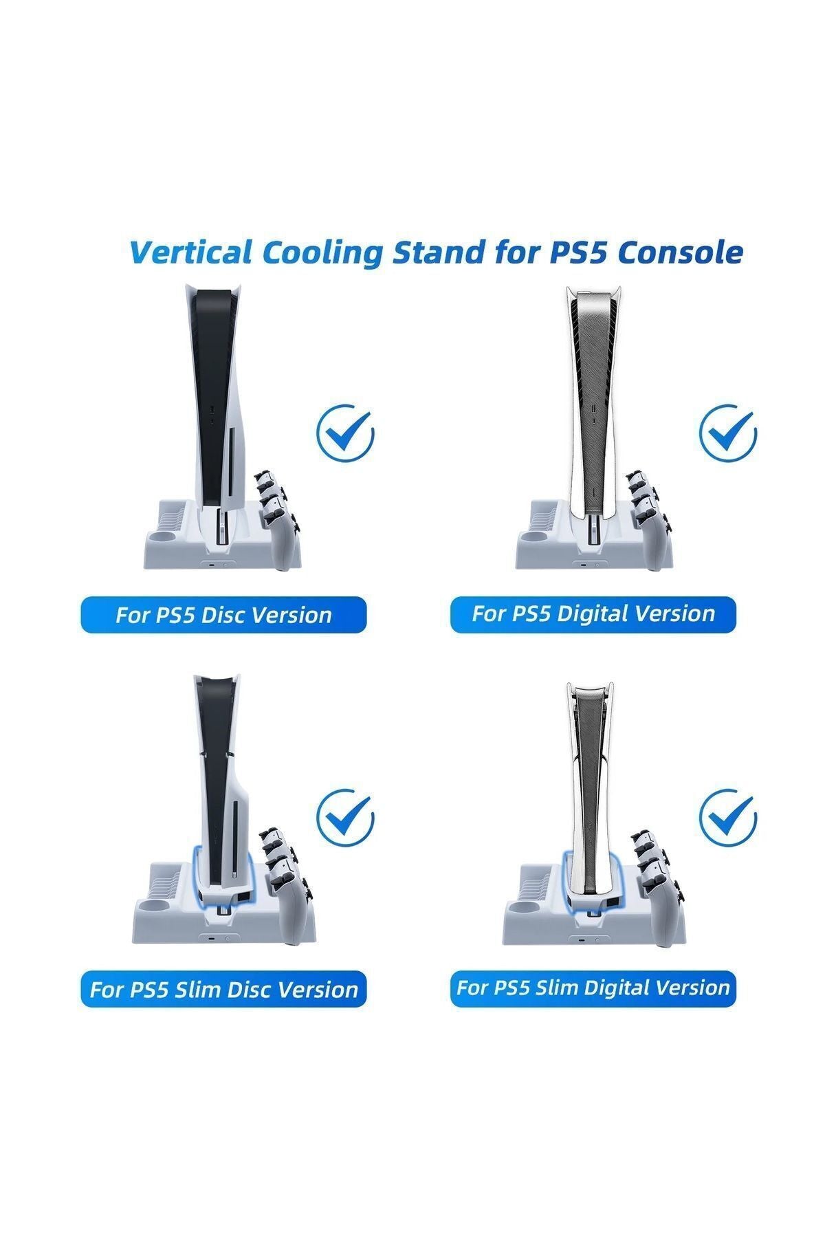 Ps5 Fat Slim Uyumlu Multi Özellikli Soğutucu Dikey Fan Dobe Tp5-3532b