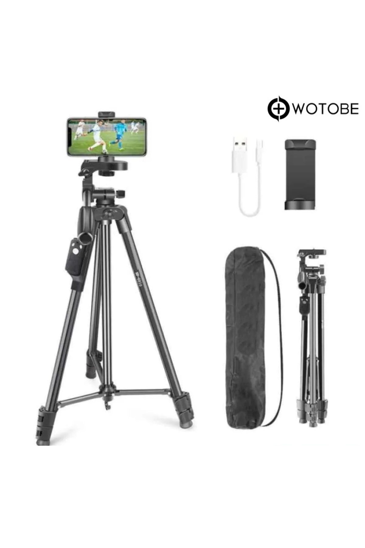 Bluetooth Kumandalı Ayarlanabilir Android Apple Uyumlu iOS Kamera Tutucu Çanta Sabitleyici Tripod