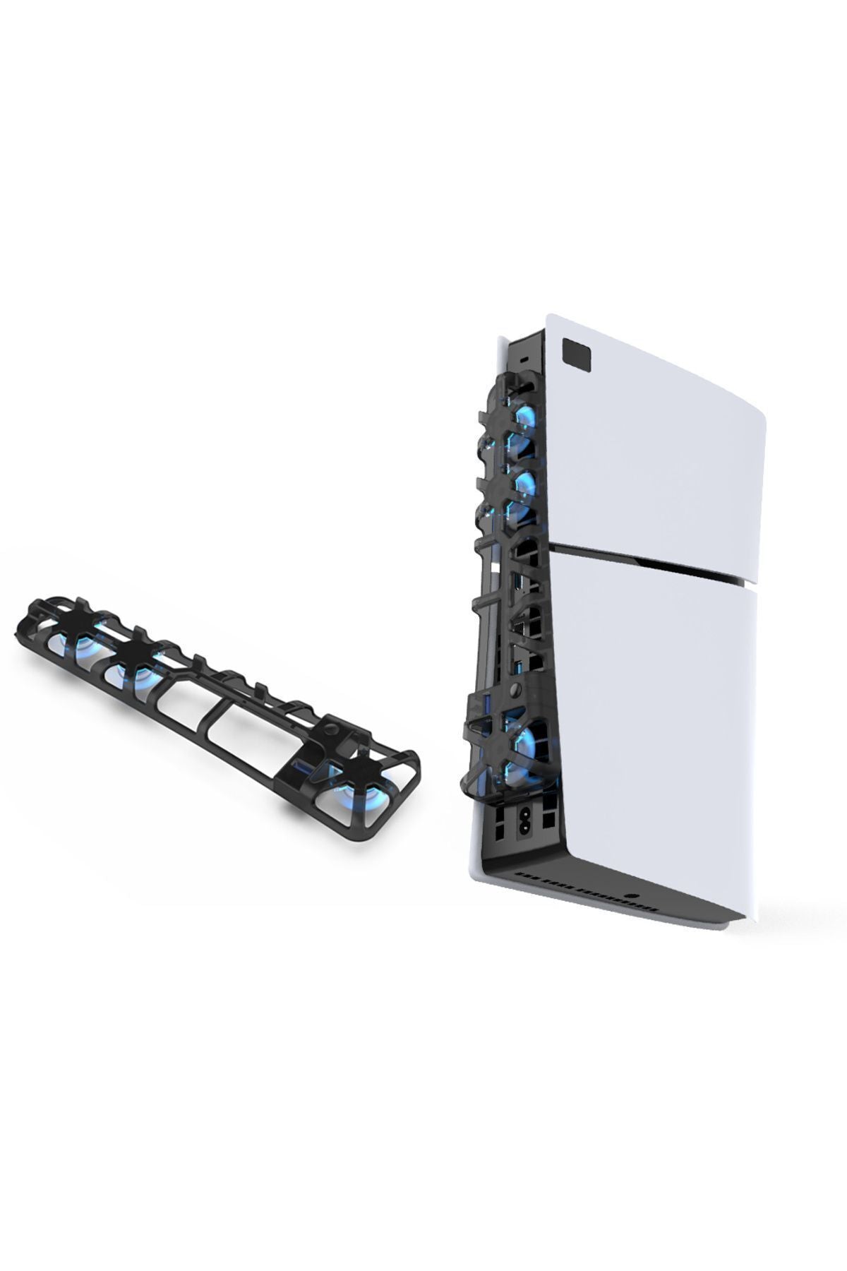 Tp5-3538 Ps5 Slim İçin Led Işıklı Kademeli Güçlü Soğutma Fanı Siyah