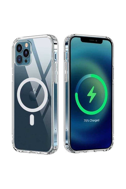 Apple Uyumlu iPhone 12 Pro Kılıf Tacsafe Wireless Kapak Siyah Kılıf