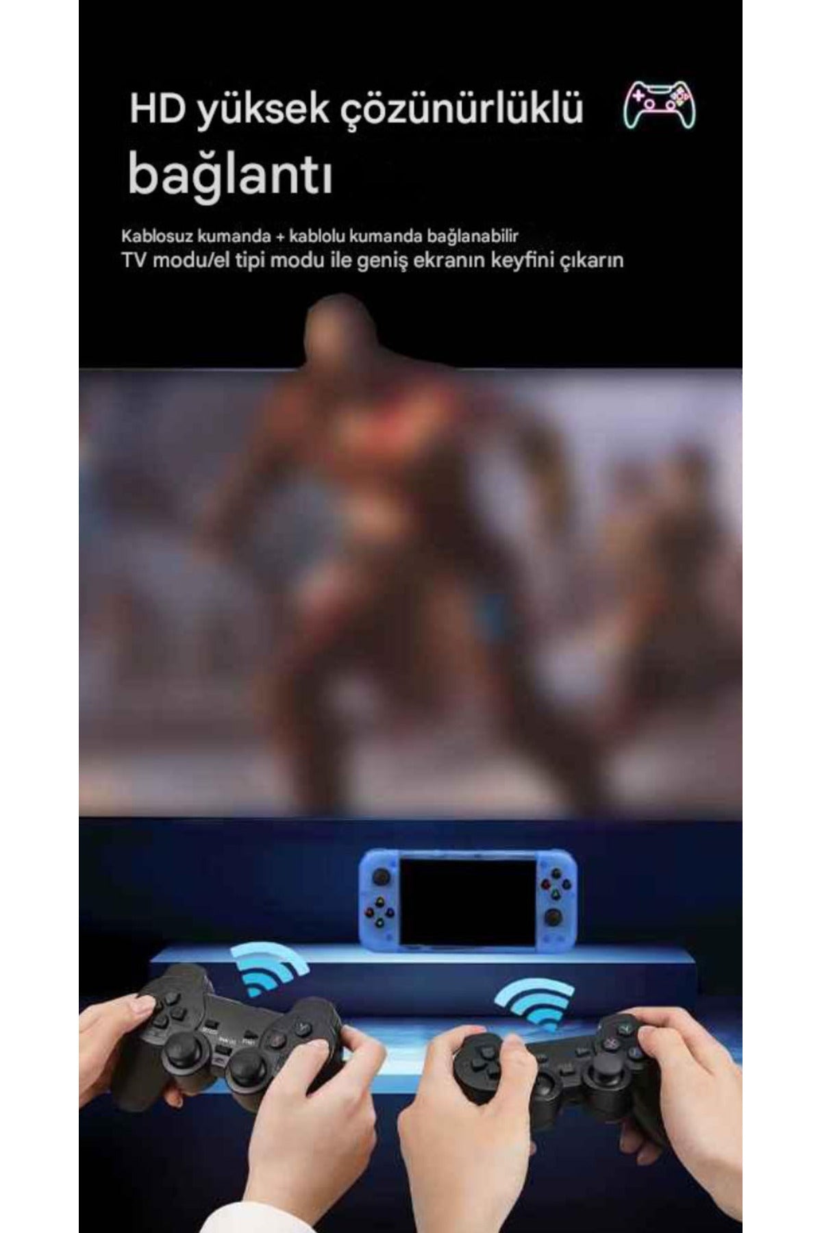 RG50XX Retro Oyun Konsolu,5 İnç HD IPS Ekran,Çift Joystick,64GB Kart,Linux Sistem,HD TV Out Konsol