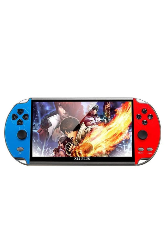 X12 Plus 7'inç Uyumlu Lcd Hd Ekran Tv Out 10000+ Oyunlu Arcade Retro Oyun Konsolu Siyah