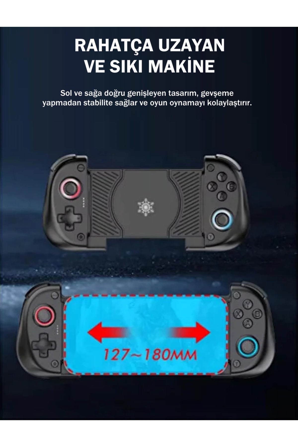 Android/IOS Uyumlu Kablosuz Soğutuculu RGB Joystick - X5 Mini