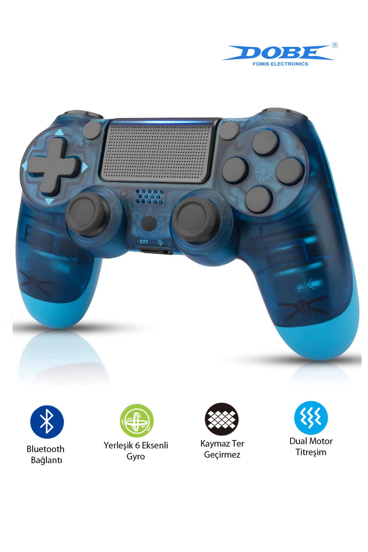 Ps4-pc-android Box-android-Apple Uyumlu iOS Telefon Tablet Titreşimli Bluetooth Oyun Kolu Kamo Kırmızı