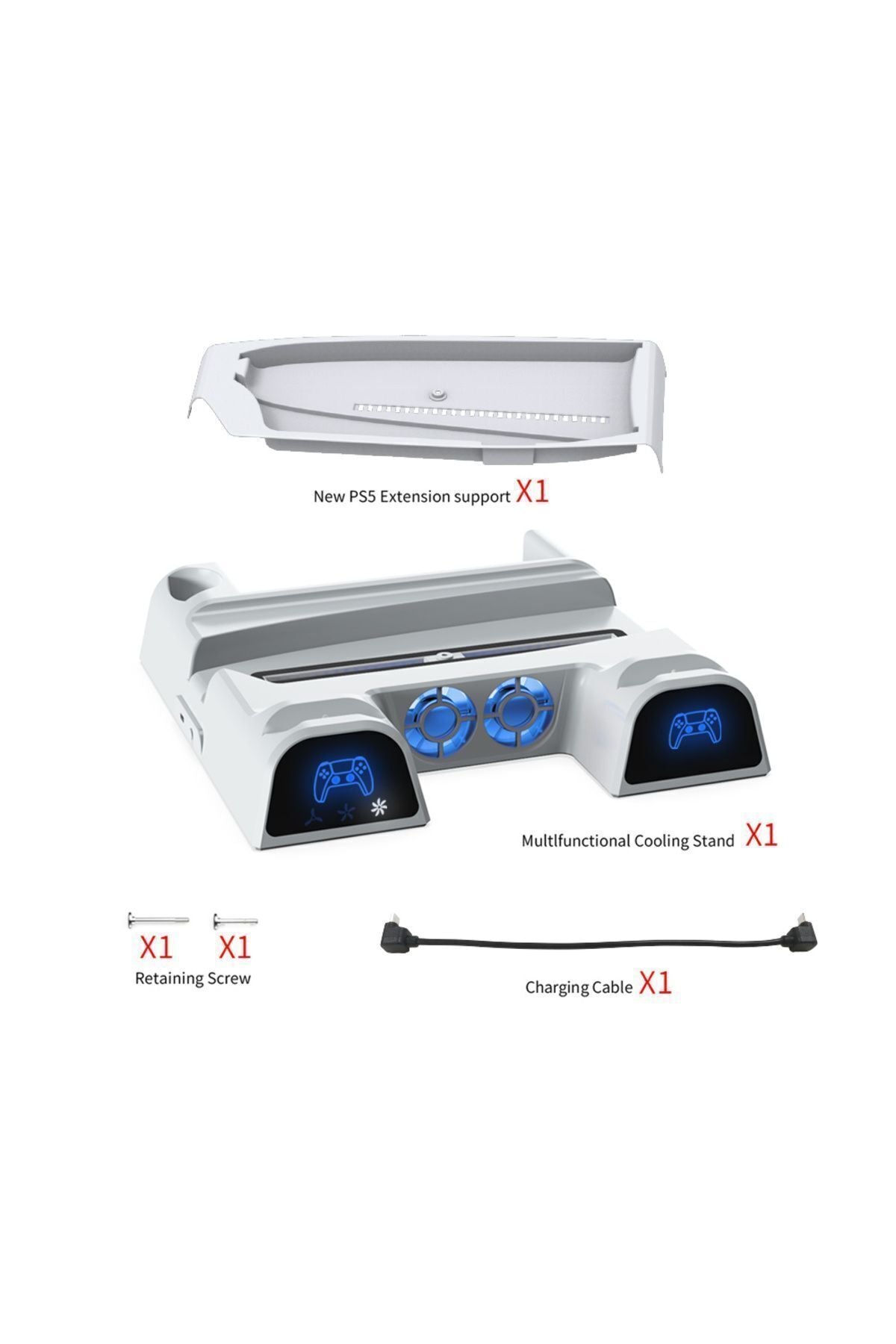 Ps5 Fat Slim Uyumlu Multi Özellikli Soğutucu Dikey Fan Dobe Tp5-3532b
