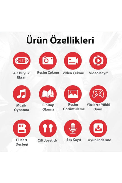 Retro X1 Psp Model 4.3 Tv Out Taşınabilir Oyun Konsolu-kırmızı