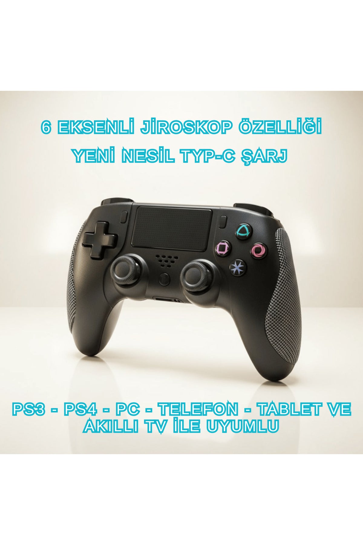 Ps4 Pc Uyumlu Oyun Kolu Tp4-0421 - Titreşimli Tam Fonksiyon Gamepad (Videolu Ürün)