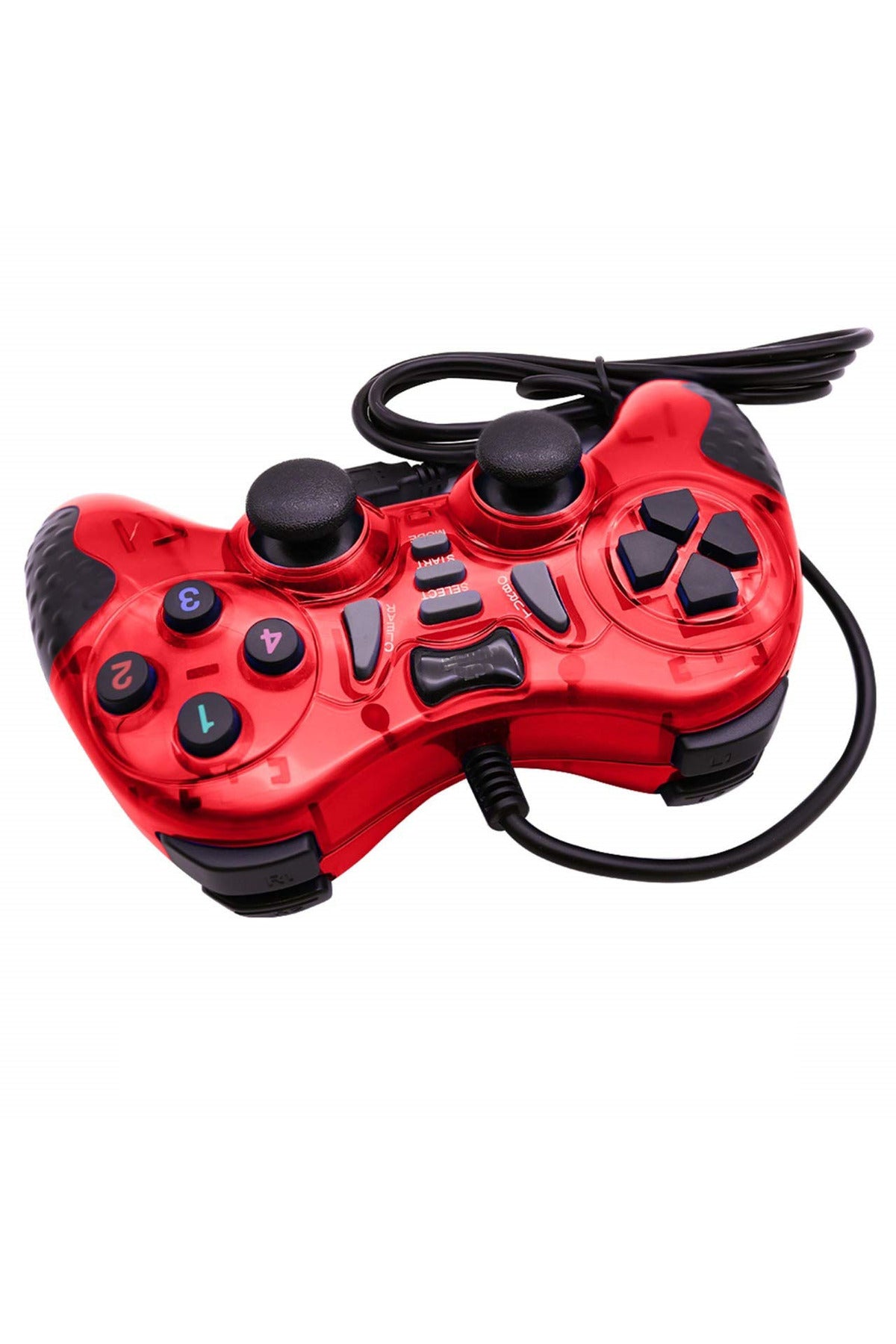 Pc Uyumlu Usb Dual Shock Titreşimli Joystick Oyun Kolu-cfl-2586 Kırmızı