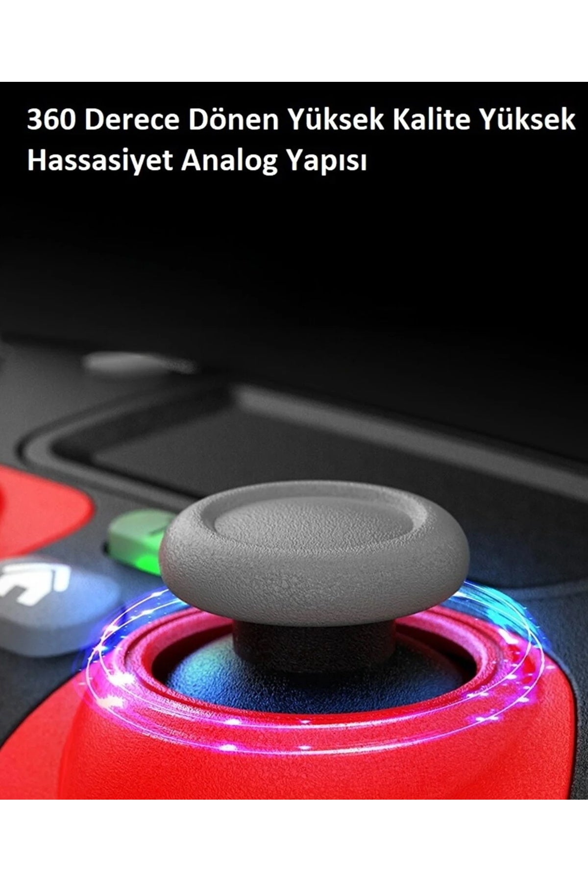 Kablosuz Wireless Ps4 Android Apple Uyumlu iOS Switch Pc Six-axis Oyun Kolu Joystick Mavi
