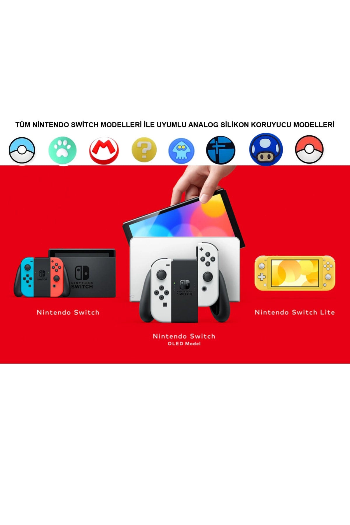 Mario Ps4/ps5 Game Pad Uyumlu Analog Yükseltici Kontrol Kiti Beyaz