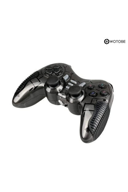 2.4g Ps1 Ps2 Ps3 Pc Android Tv Tv Box Android Telefon Uyumlu Titreşimli Kablosuz Joystick Siyah