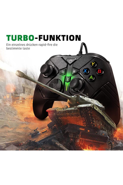 Pc Kablolu Usb Gamepad Windows 10/11 Uyumlu 3,5 Mm Ses Jaklı Makro Ve Turbo Tuşlu Oyun Kolu
