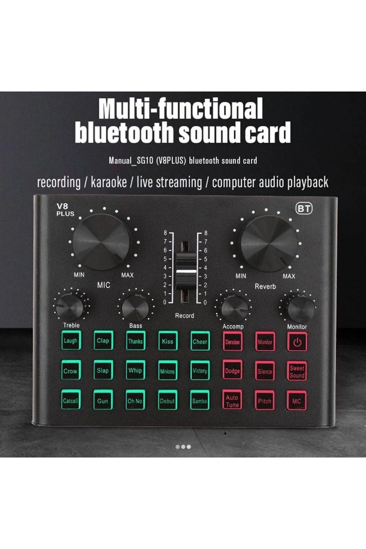 Bm600 Filtreli Condenser Mikrofon V8 Plus Ses Kartı Ve Standlı Set